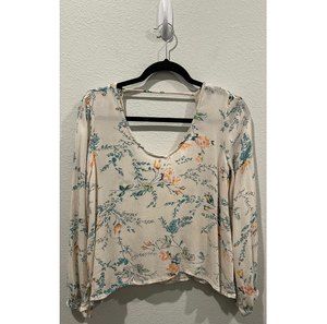 BILLABONG Floral Open Back Blouse
